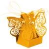50pcs Butterfly Laser Cut Favor Ribbon Boxes Wedding Birthday Party