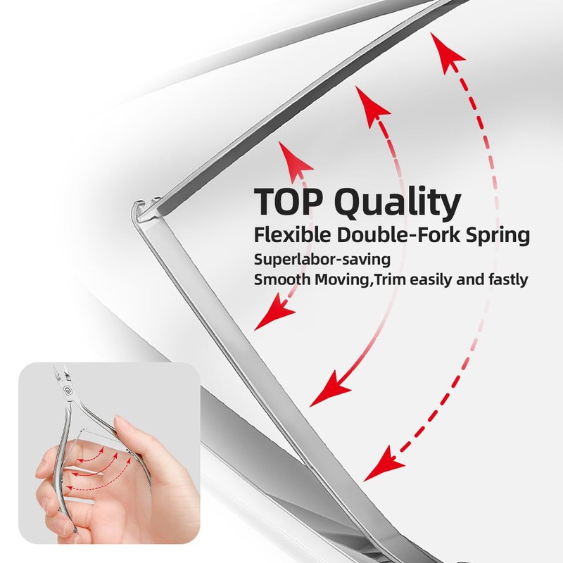 Cuticle Trimmer 3/4 Jaw Extremely Sharp Cuticle Nippers Scissors Stainless