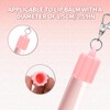 BOXOB Pack of 4 Key Ring Lip Gloss, Vertical Grain