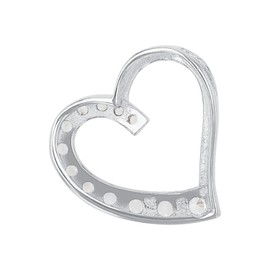 Amor Motif Pendant 925 Sterling Silver Women's Pendant with Synthetic Zirconia 1.7 cm Silver Heart Comes in Jewellery Gift Box 2023211, Unit size, Sterling Silver, Synthetic zirconia.