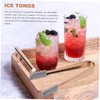 Alipis 3sets Food Grade Stainless Steel Tongs Ice Cube Tongs