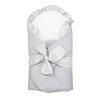 TupTam Baby Swaddle Blanket Padded Wrap with Deco Bow, Gray,