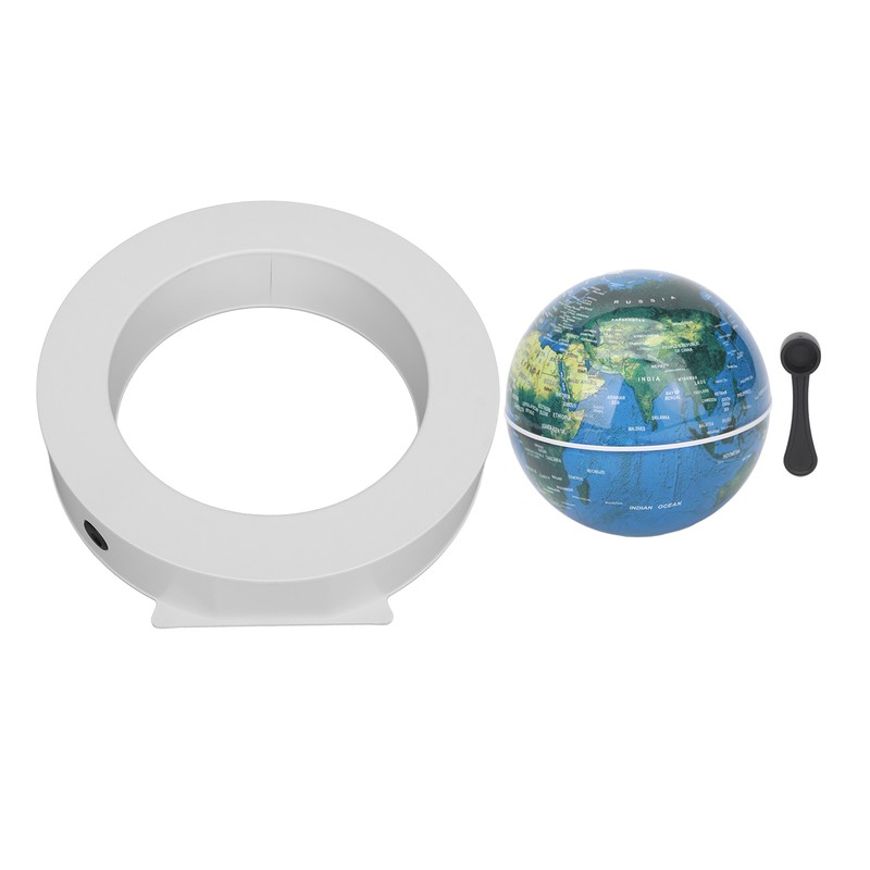 Magnetic Levitation Globe White Built in LED Light Frosted Texture