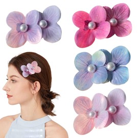 AEGYPIUS Orchid Hair Clip, 4 Pcs Hawaiian Flower Hair Clips Tropical Flower Hair Clip, Orchid Clips for Hair Hawaiian Flowers for Hair Hawaiian Hair Flower Orchid Hair Clips Orchid Flower Hair Clip