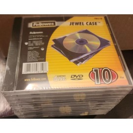 Fellowes Computerware 98310 CD Jewel Case Pack of 10 organizes,prot