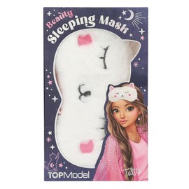 Depesche TOPModel Beauty and Me 13819 Sleeping Mask in Cat Design with Applied Ears and Ruffled Band