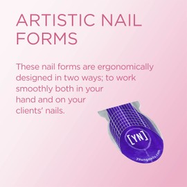 Young Nails Yni Artistic Nail Forms, for False Nails. Salon Quality Nail Extension Product for Beginners and Professionals. Easy Guides to Build out Long Elegant Strong Nails, 500 count