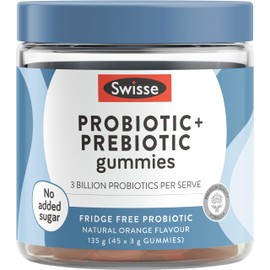 Swisse Probiotic & Prebiotic Gummies - 3 Billion Probiotics Per Serve To Support Gut Health - 45 Pack