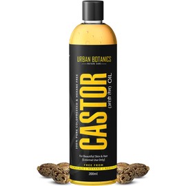 UrbanBotanics® Pure Cold Pressed Castor Oil for Hair and Skin, 200ml