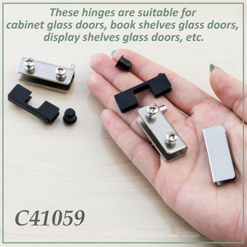 AERZETIX - C41059-2 pairs of hinged hinges for glass doors