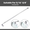 Polished Silver Stainless Steel Wall-to-Glass Bathroom Shower Support Bar Arm