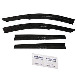 2017-2022 Tape-On Side Window Deflector Visors for Honda CR-V 2018 2019 2020 2021 LX EX EX-L Touring 3D Wavy JDM CRV Style Rain Guards