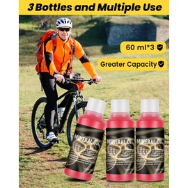 mtbtour Brake Bleed Kit for Shimano,TEKTRO,TRP Hydraulic Disc Brakes,Bicycle Hydraulic Brake Bleed Kit Including 180 ML Mineral Brake Fluid