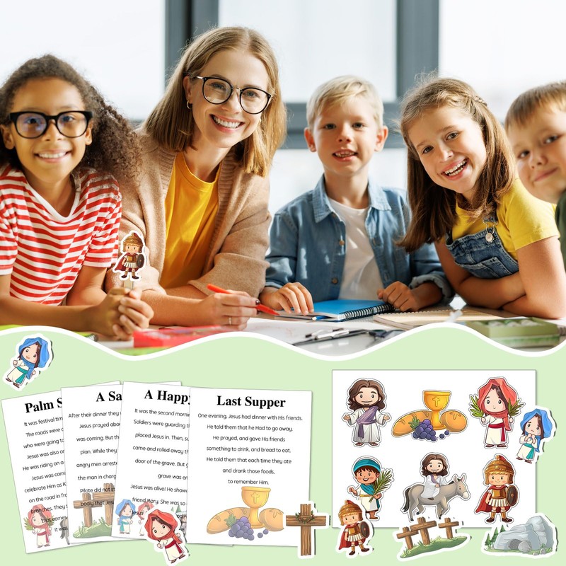 Motiskyy 29 Pcs Easter Sticks for Crafts Religious Easter Story