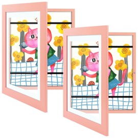 Golden State Art, 10x12.5 Kids Art Frames, Front-Opening, Great for Kids Drawings, Artworks, Children Art Projects, Schoolwork, Home or Office (Pink, Set of 2)