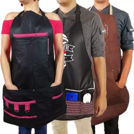 Benitez S.J.T. 3 Mandiles Barbero Vini Piel Delantal Estilista Barber