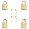 heyous 4pcs Zinc Alloy Archaize Padlocks Key Lock with Key