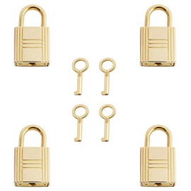 heyous 4pcs Zinc Alloy Archaize Padlocks Key Lock with Key for Wooden Boxes Jewelry Box Storage Box Lockable Diary Book, Gold