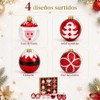 Cm-top Adornos Navideños de Santa Claus 9 Piezas,ornamentos Esferas,rojo