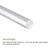 MECCANIXITY Round Solid Aluminum Rod 3mm Diameter 300mm Length Lathe