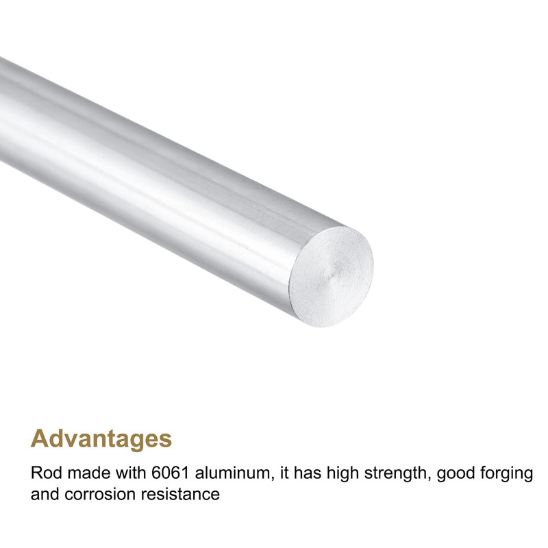 MECCANIXITY Round Solid Aluminum Rod 3mm Diameter 300mm Length Lathe