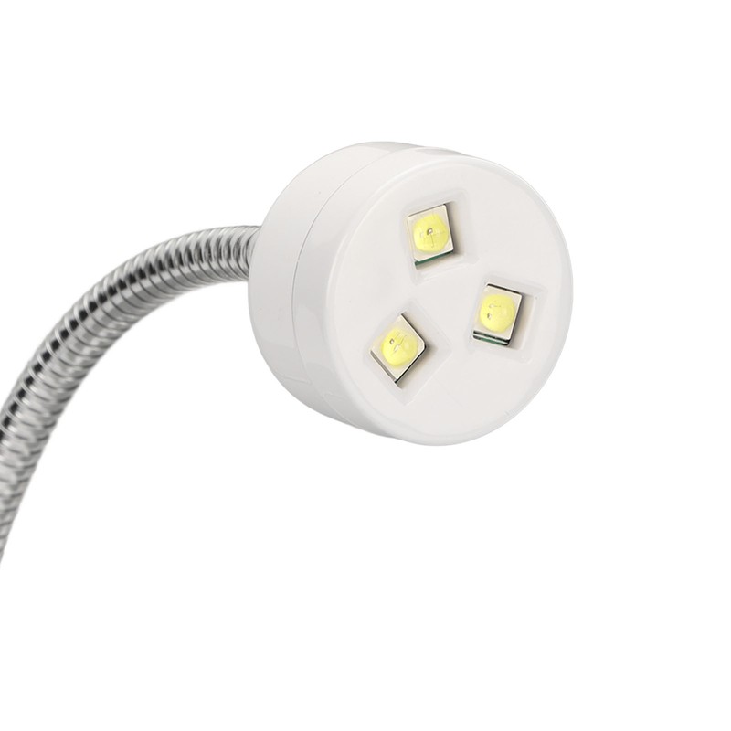 Gooseneck LED Nail Lamp UV 3 Light Chips Rechargeable Nail