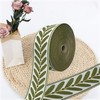 10.9Yards Jacquard Ribbon 2.4 Inch Jacquard Ribbon Emobridered Leaf Pattern