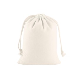 KONMAY Cotton Drawstring Bags, Pack of 10, 20 x 30 cm, Cotton Gift Bags, Jewellery Bags, Muslin Cotton Bag for Jewellery, Wedding, Party