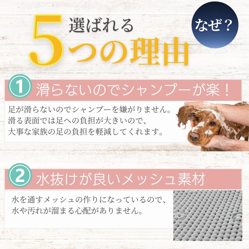 JON TORUDO Dog Shampoo Non-Slip Mat with Suction Cup Pet