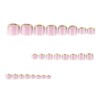 Gold French Tip Press on Toenails Short Square Toe Nail