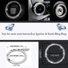 Bling Car Crystal Rhinestone Ring Emblem Sticker, Car Interior Decoration,