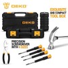 62-Piece Household Tool Set：Small Basic Home Tool Kit with Plastic