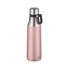 alfi City Bottle Loop 500 ml, Pink, Stainless Steel Drinking Bottle with Carry Strap, Robust Thermal Flask, Leak-Proof, Keeps Cold for 16 Hours, Completely Leak-Proof, Carbonated Bottle, Dishwasher