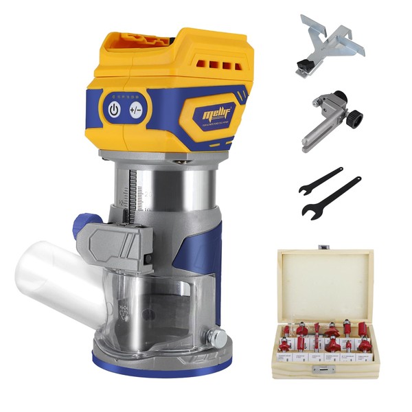 WITLIGHT Cordless Compact Router, Mellif Brushless Palm Router Compatible with