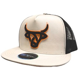 Lost Calf Zion Flat Bill Adjustable Snapback Cap Hat Grey/Black