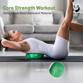 Slim Panda Gymnastikball Klein,23-25cm Pilates Ball mit Aufblasbarem Strohhalm,Soft Yoga Ball Exercise Aufblasbarer Ball für Senioren Therapie,Hause,Fitness,Balance Training