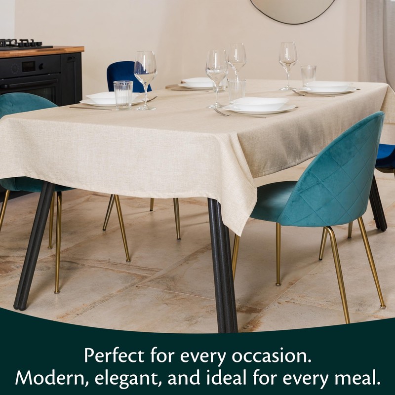 Outdoor Tablecloth Washable 80 x 80 cm Beige Garden Tablecloth