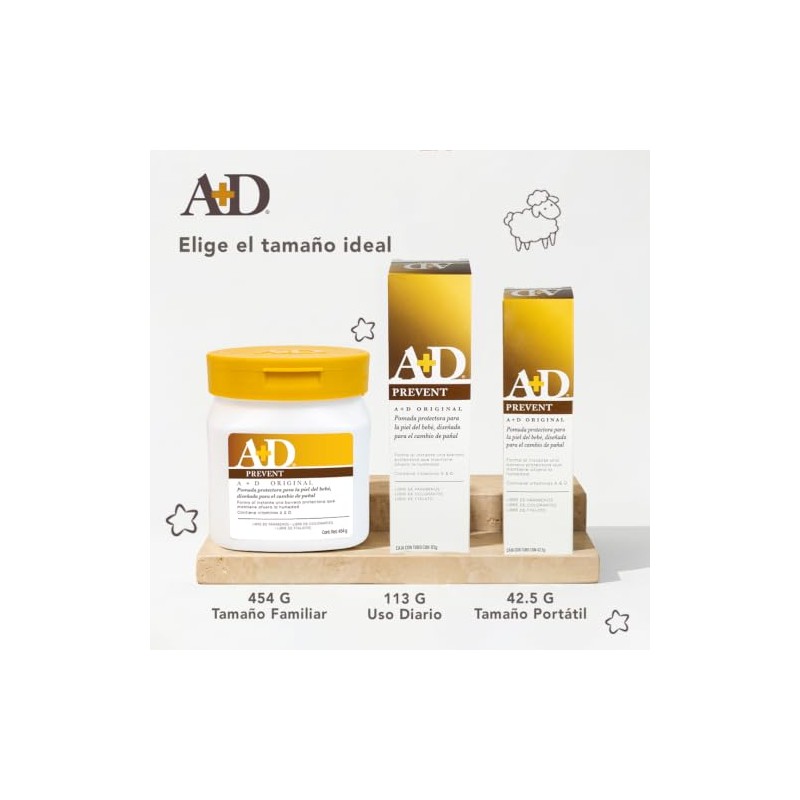 A+D - Original Prevent Pomada para Rozaduras de Pañal para