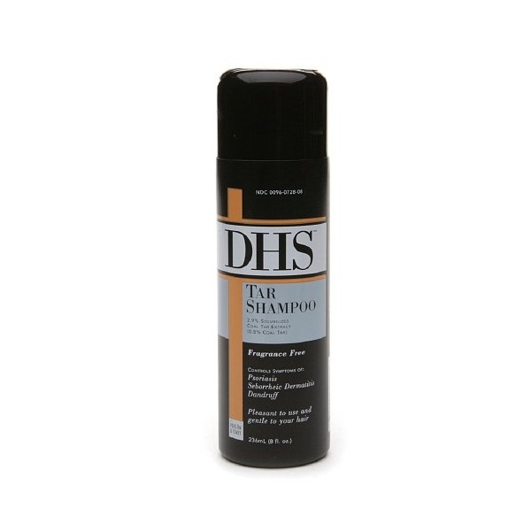 DHS Tar Shampoo Fragrance Free - 8 oz, Pack of 5