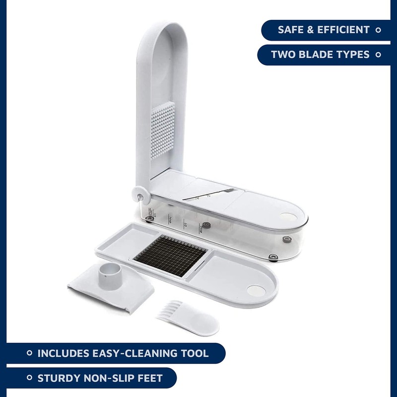 Jean-Patrique Magic Vegetable Chopper with Container - White Food Chopper