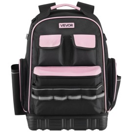 Jobsite Backpack 56 Pockets Tear Resistant Electrician Tool Bag Water Resistant Adjustable Straps Model D0100XUYYUADefault: Default
