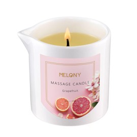 MELONY Luxury Massage Candle - Moisturising, Body Oil Candles for Muscle Relaxation, 8.1OZ (Grapefruit)