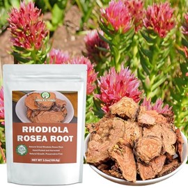HOLFLYING Raíz De Rhodiola Rosea Seca Natural Para Té - 3.5 Oz, Cortada Y Tamizada, Hierbas De Rhodiola Rosea Totalmente Naturales, Sin Aditivos, Sin 
