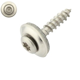 Pack of 50 Spengler Screws with EPDM Sealing Washer - 15 mm - Hexalobular TX - 4.5 x 20 mm DIN7995 Stainless Steel A2 V2A - SC-Normteile