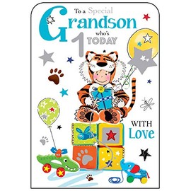 Grandson 1st Birthday Card