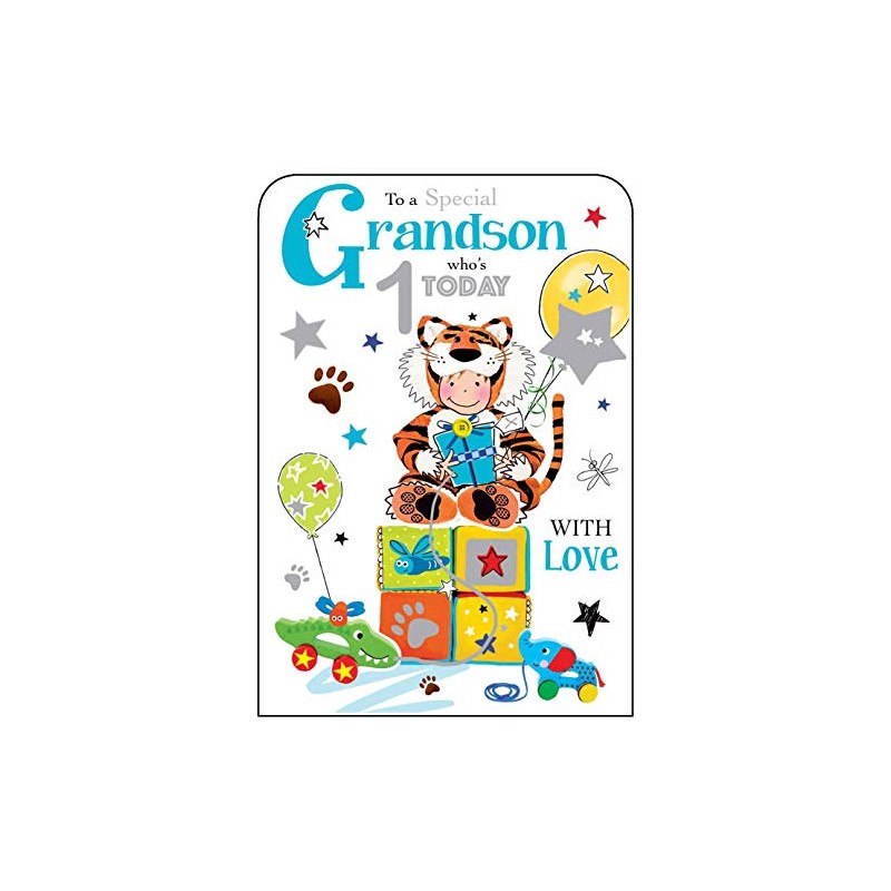 Grandson 1st Birthday Card