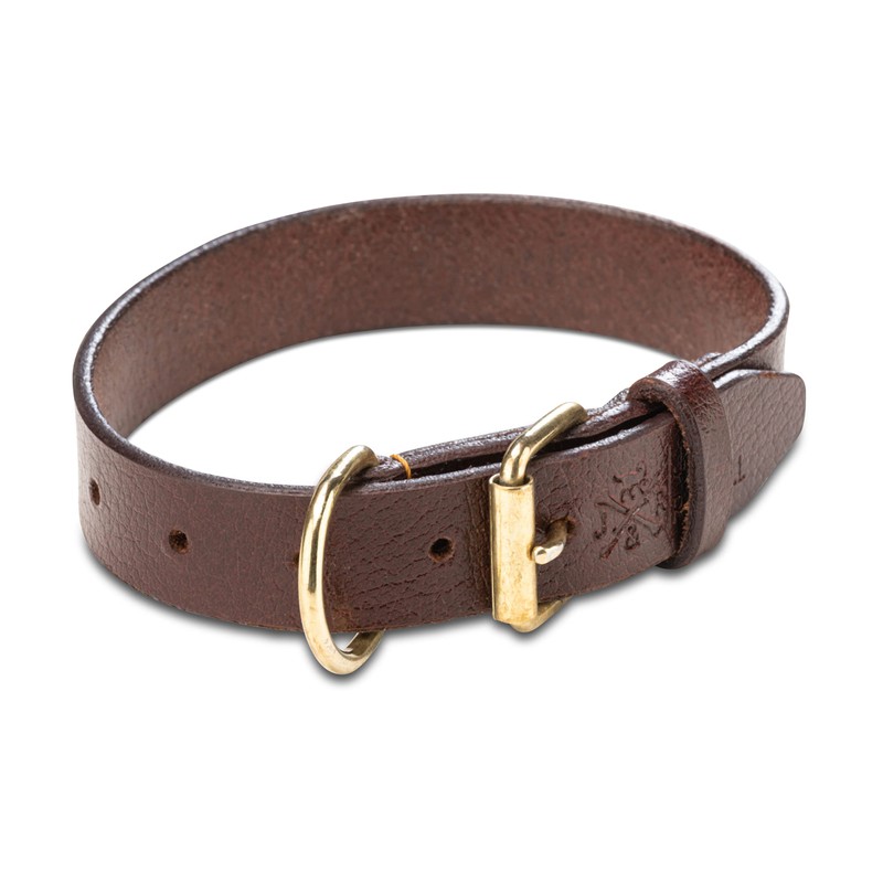 Jack & Russell Peter Original Buffalo Leather Dog Collar Sturdy