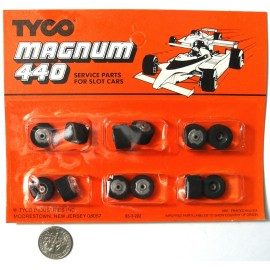 Tyco 48pc 1982 TYCO Slot Car Wide REAR WHEELS +Foam TIRES Rare Service Parts 6554 A++