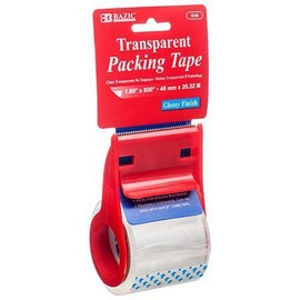 BAZIC SMALL PACKING TAPE CLEAR 1.89  X 800  W/ DISPENSER PORTABLE