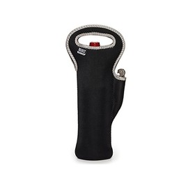 BUILT Wine Tote with Corkscrew, Black